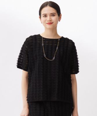 ＜自由区 (Women)＞【セットアップ対応】シアーカットジャカード　ニット（ＫＲＷＭＧＡ００５４）