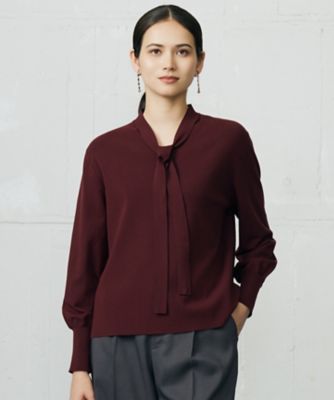 レーヨンストレッチブラウスライク ニット（KRWMGW0456