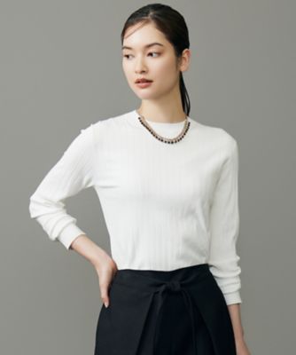 ＜自由区 (Women)＞レーヨンストレッチリブインナー　ニット（ＫＲＷＭＧＷ０４５８）