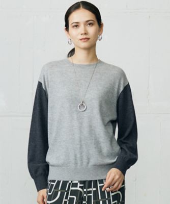 ＜自由区 (Women)＞【カタログ掲載】ファインウールカシミヤクルーネック　ニット（ＫＲＷＭＧＷ０４６２）