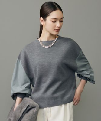 ＜自由区 (Women)＞ウールミラノランタンスリーブ　ニット（ＫＲＷＭＧＷ０５５７）