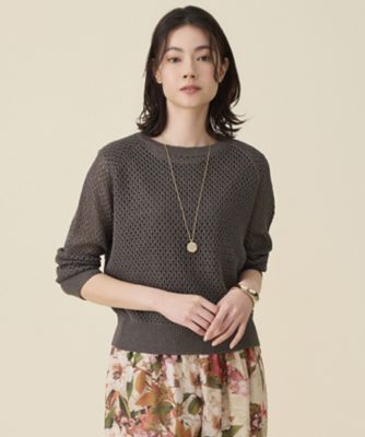 ブラウンニット レディース レースレディース Lace Ladies オーバー