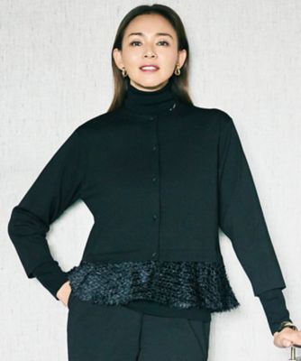 ＜自由区 (Women)＞【ＳＨＩＨＯさん着用】ジャカードコンビ　カーディガン（ＫＲＷＭＬＳ００５９）