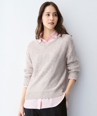 ＜自由区 (Women)＞【１枚で華やぐ】ラメノットスパングル　ニット（ＫＲＷＭＬＳ０２５１）