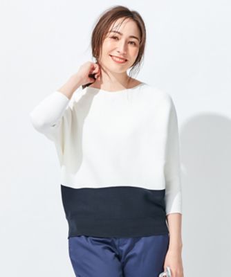 ＜自由区 (Women)＞【洗える】コットンストレッチホールガーメント　プルオーバーニット（ＫＲＷＭＮＭ０３５４）