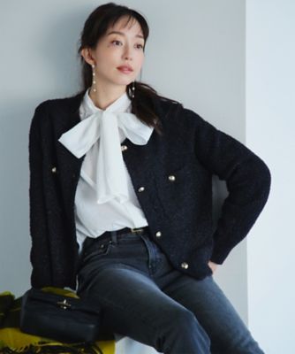 2025SS✨極美品✨23区GOLF ラメニットカーディガン UVケア 洗える WOMEN】【UVケア】 シーズン問わず着用可能 な ラメニット
