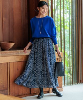 洗える】ウールコットンストレッチ オーバーサイズ ニット