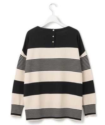 洗える】ウールコットンストレッチ オーバーサイズ ニット