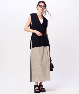 BLAMINK　コットンニットベスト 洗える】コットンコード ニットベスト（KRWOCM0359