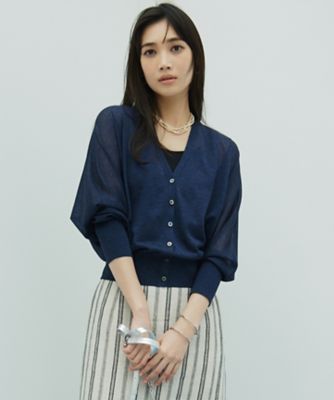 新色追加】シャイニーシアー ニット カーディガン