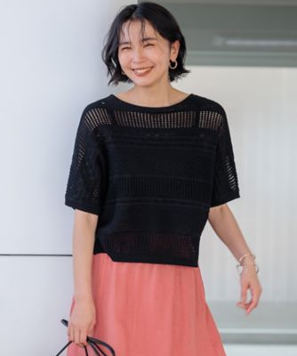 ＜23区 (Women)＞【洗える】レーシーパターン　ニット（ＫＲＷＯＣＭ０５５４）