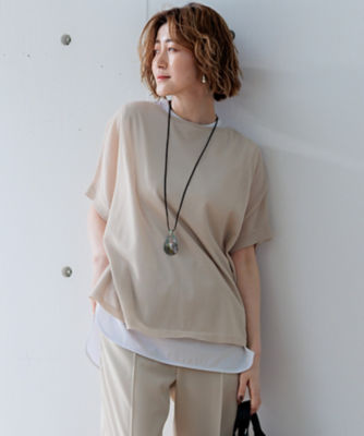 洗える】ライトシアーニット プルオーバー（KRWOCM0652