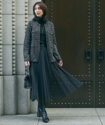 ファンシーツイード ニットジャケット（KRWOCS0050） | 23区