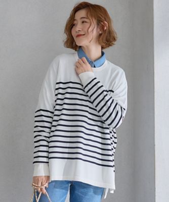 【洗える】プレミアムビオコットン　ビッグシルエット　ニット（ＫＲＷＯＣＳ０２５４）
