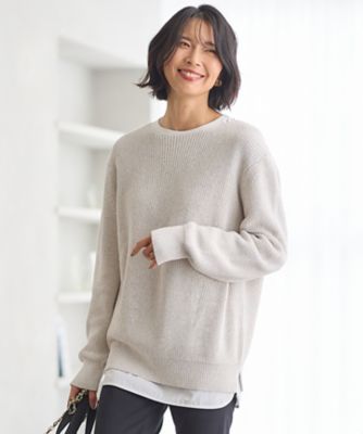 ＜23区 (Women)＞【洗える】コットンギマ　ボートネック　ニット（ＫＲＷＯＣＳ０２５５）