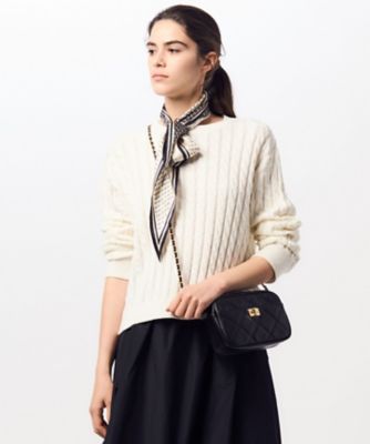 ＜23区 (Women)＞【Ｏｇｇｉ４月号掲載／洗える】コットンギマ　ケーブル　ニット（ＫＲＷＯＣＳ０２５６）