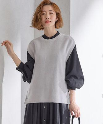 ＜23区 (Women)＞【洗える】コットンギマ　ニット　ベスト（ＫＲＷＯＣＳ０２５７）