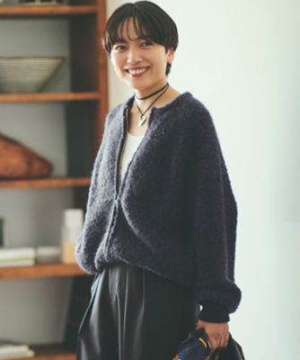 ★美品★ 23区　【洗える】ブークレニット ブルゾン　46 洗える】ブークレニット ブルゾン（KRWOCW0466） | 23