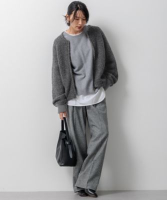 ★美品★ 23区　【洗える】ブークレニット ブルゾン　46 洗える】ブークレニット ブルゾン（KRWOCW0466） | 23