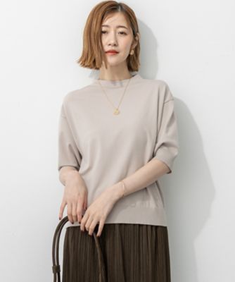 【SALE】23区 (Women)/ニジュウサンク【洗える/吊り干しOK】レーヨンストレッチ パフスリーブ ニット 033_ベージュ トップス【三越伊勢丹/公式】