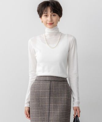 ☆未使用品☆ 23区 ニジュウサンク 38 アイボリー タートルネックポンチョ 杏さんセレクトカラー】カシミヤブレンド ハイネック ニット