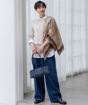 ニジュウサンク　カシミヤブレンドバルキー・ロールネックニット・大きいサイズ ニジュウサンクカシミヤブレンドバルキー・ロールネックニット