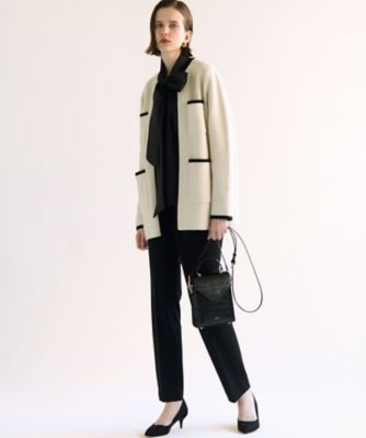 CADUNE ≪ルミネ新宿限定≫ブークレニットジャケット チューブヤーンコンパクトニットジャケット(カーディガン