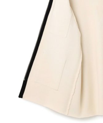 洗える】ミニブークレニット バイカラー ジャケット