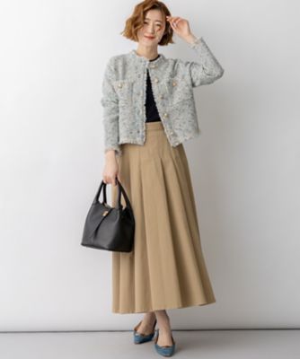 見上愛さん着用／新色追加／VERY掲載】ツイード ニット ジャケット