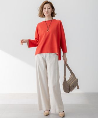 洗える】バイカラー リターンスリーブ ニット（KRWOGM0353