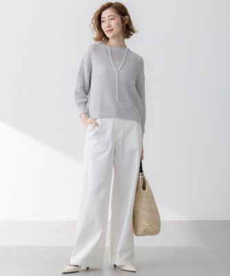 れいこ様美品ANAYI スパングルタックボートプルオーバーニットコサージュ白38 ニット|トップス|NEW ARRIVAL|ANAYI OFFICIAL ONLINE STORE｜アナイ