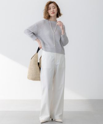 洗える】スパングル ボートネック ニット（KRWOGM0359
