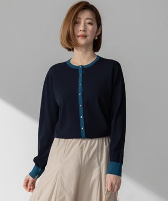 洗える】レーヨンポリエステルストレッチ カーディガン