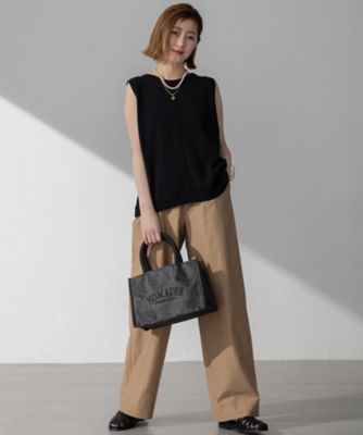 洗える】ツイストデザイン ノースリーブ ニット（KRWOGM0457