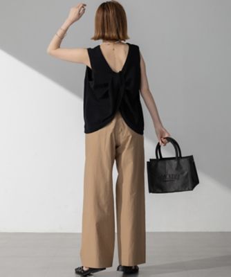 洗える】ツイストデザイン ノースリーブ ニット（KRWOGM0457