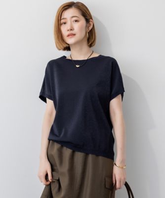 洗える】レーヨンポリエステルストレッチ プルオーバー ラメニット