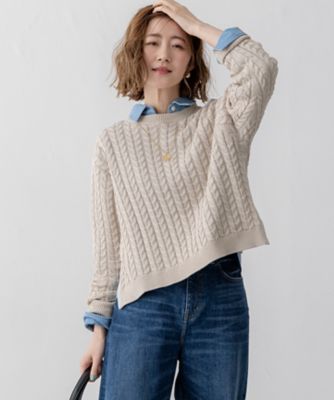 2024年♥新品♥コットンニット♥♥洗える♥ セール】 【洗える】コットンアセテート オーバーサイズ ニット