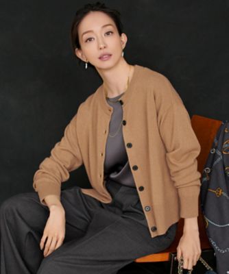 23区 (Women)/ニジュウサンク【見上愛さん着用/洗える】ピュアカシミヤ クルーネック カーディガン(KRWOGW0450) 034_オウドイロ トップス【三越伊勢丹/公式】