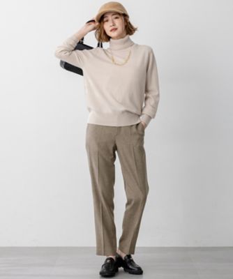 滝沢眞規子さん着用／BAILA掲載／洗える】ピュアカシミヤ