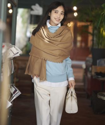 滝沢眞規子さん着用／Oggi掲載／洗える】ピュアカシミヤ