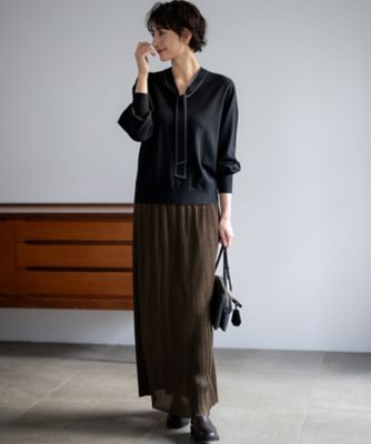 洗える】ウーステッドウール ボウタイ ニット（KRWOGW0455