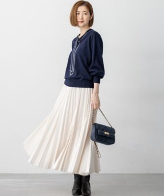 今期♡美品【洗える】23区 ベージュ ボウタイニットトップス 46 大きいサイズ 楽天市場】ボウタイ（ブランド23区）（ニット・セーター｜トップス