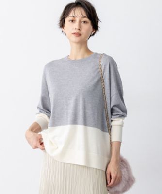 洗える】ピュアカシミヤ ドルマンスリーブ ニット