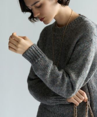 洗える】マーブルルレックスリリー バルキーニット