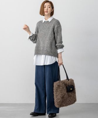 洗える】マーブルルレックスリリー バルキーニット