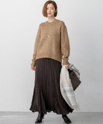 洗える】マーブルルレックスリリー バルキーニット