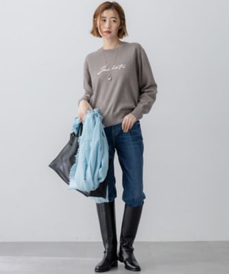 【洗える】インターシャ ロゴ ニット 洗える】インターシャ ロゴ ニット（KRWOGW0557） | 23区