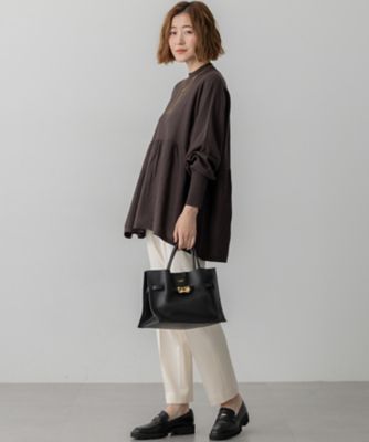 洗える】ウールギャザー ドルマンスリーブ ニット