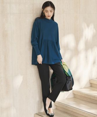 洗える】ウールギャザー ドルマンスリーブ ニット