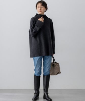 新色追加】ボイルドウールコンビニット チュニック